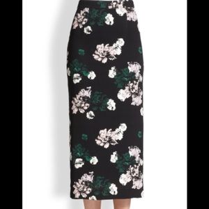 New A.L.C. Bell Floral Print Silk Midi Skirt